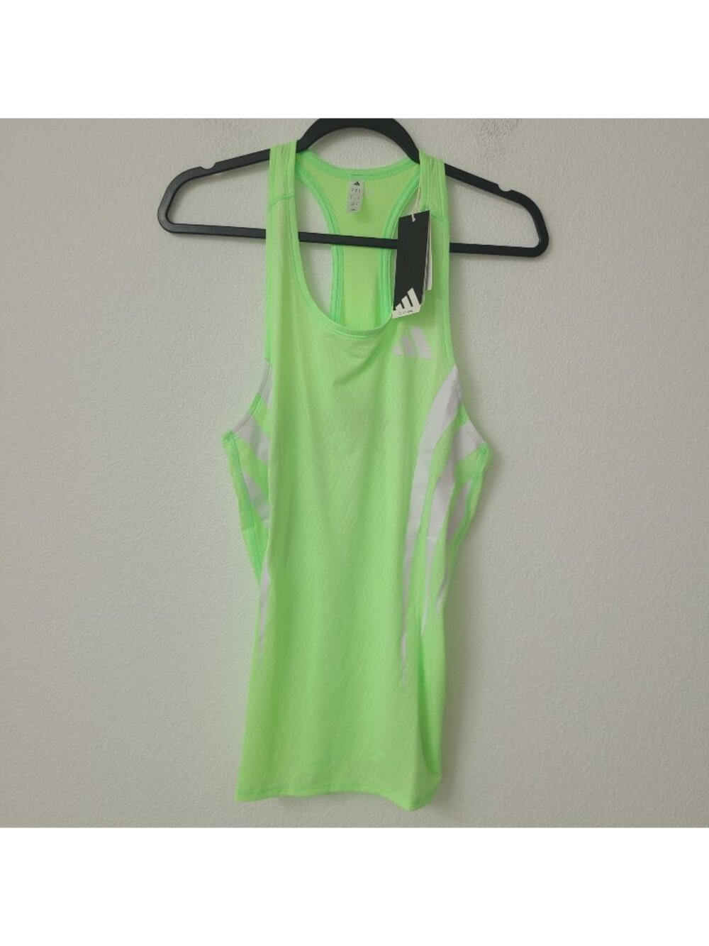 Adidas Adizero Running Singlet Tank JY6999 Size L Green